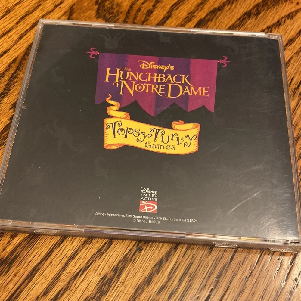 Vintage 90s Disney Hunchback of Norte Dame Topsy Turvy Games PC Gaming CD-ROM